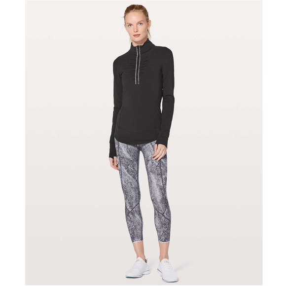 Lululemon Run 1/2 Zip Reflective Long Sleeve Black size 4 NWOT - Picture 5 of 12